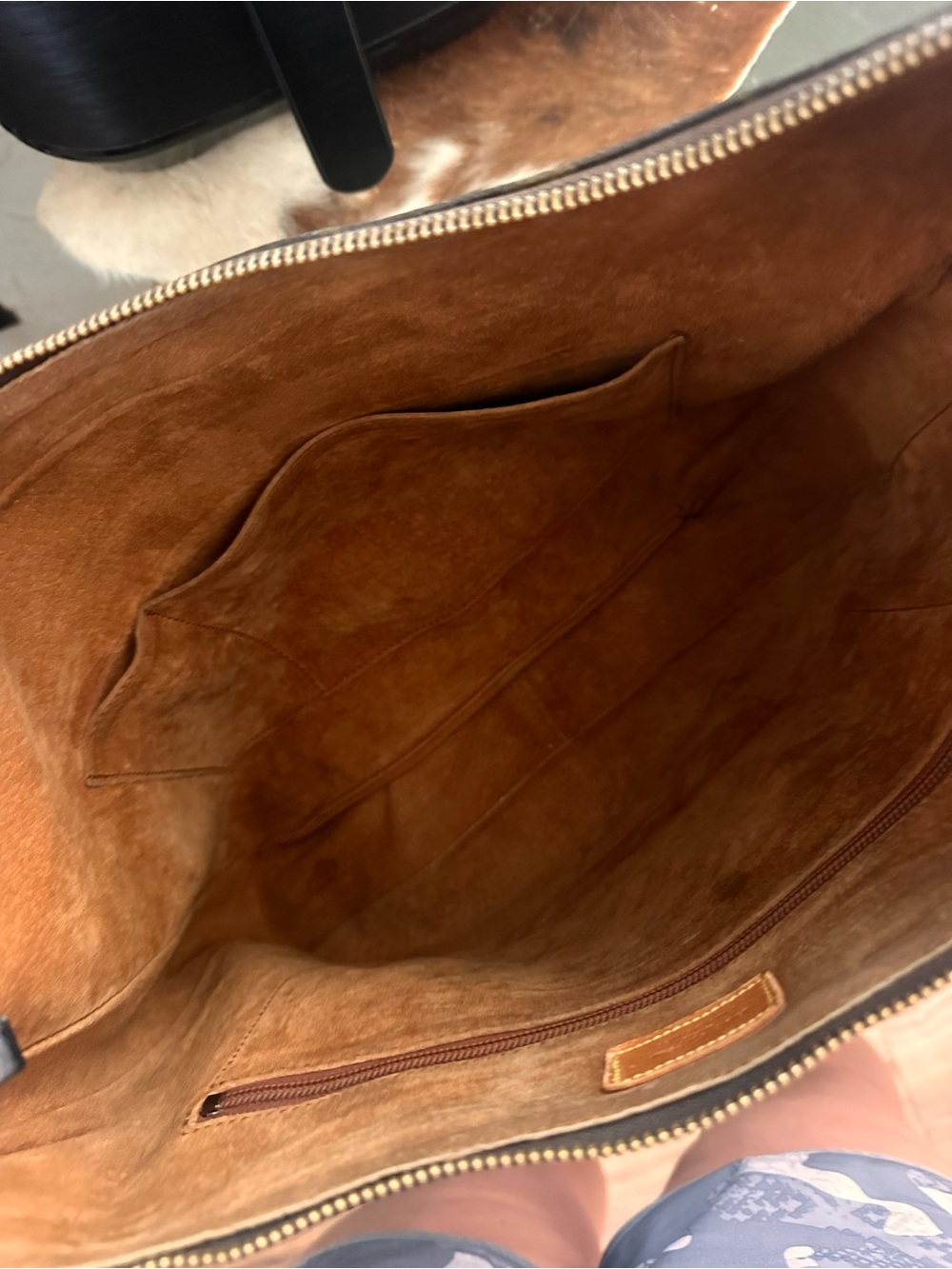 Louis Vuitton Brown Monogram Revamp with Black Fringe Crossbody Bag Vintage Boho - Picture 7 of 12